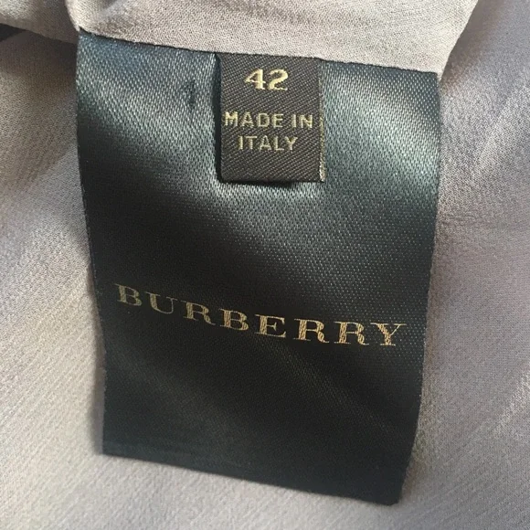 Burberry Silk Cap Sleeve Dress